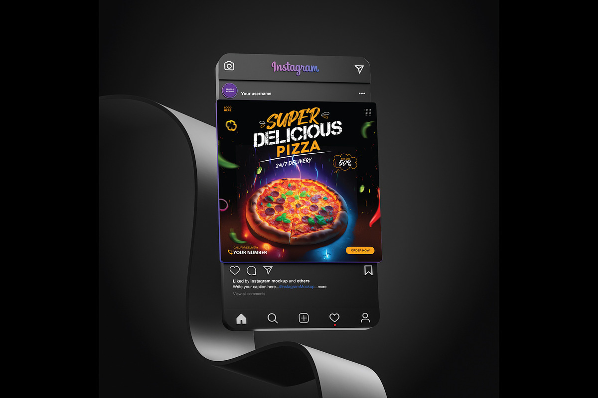 Pizza Shop Flyer Design, a Flyer Template by YUDesignStore (Photo 5 of 6)