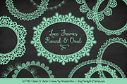 Mint Round Lace Frames, an Illustration by Amanda Ilkov (Thumbnail 2 of 5)