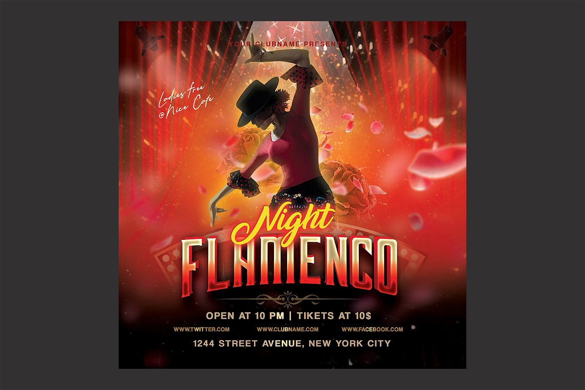 Flamenco Night Flyer, a Flyer Template by DSGraphicDesign (Photo 2 of 2)