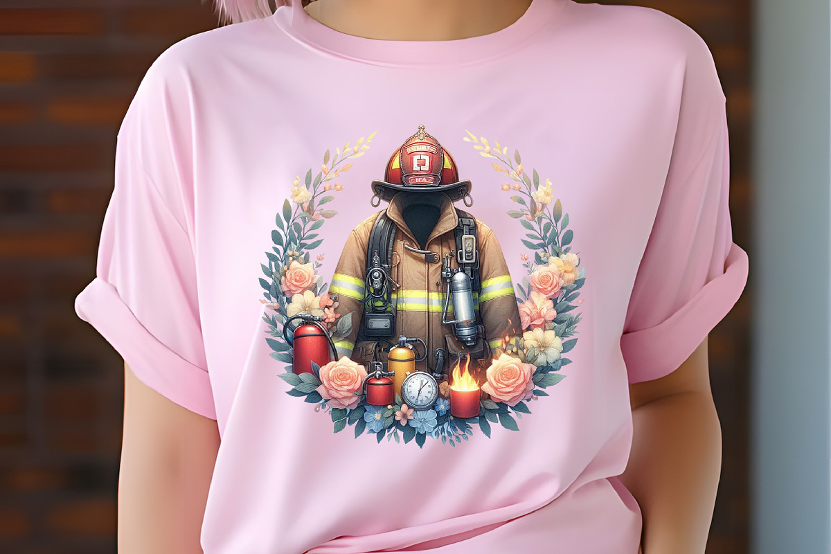 Firefighter Watercolor Cliparts, an Illustration by RobertsArt (Photo 7 of 7)