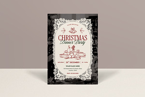 Christmas Dinner Party Invitation, an Invitation Template by graphicook