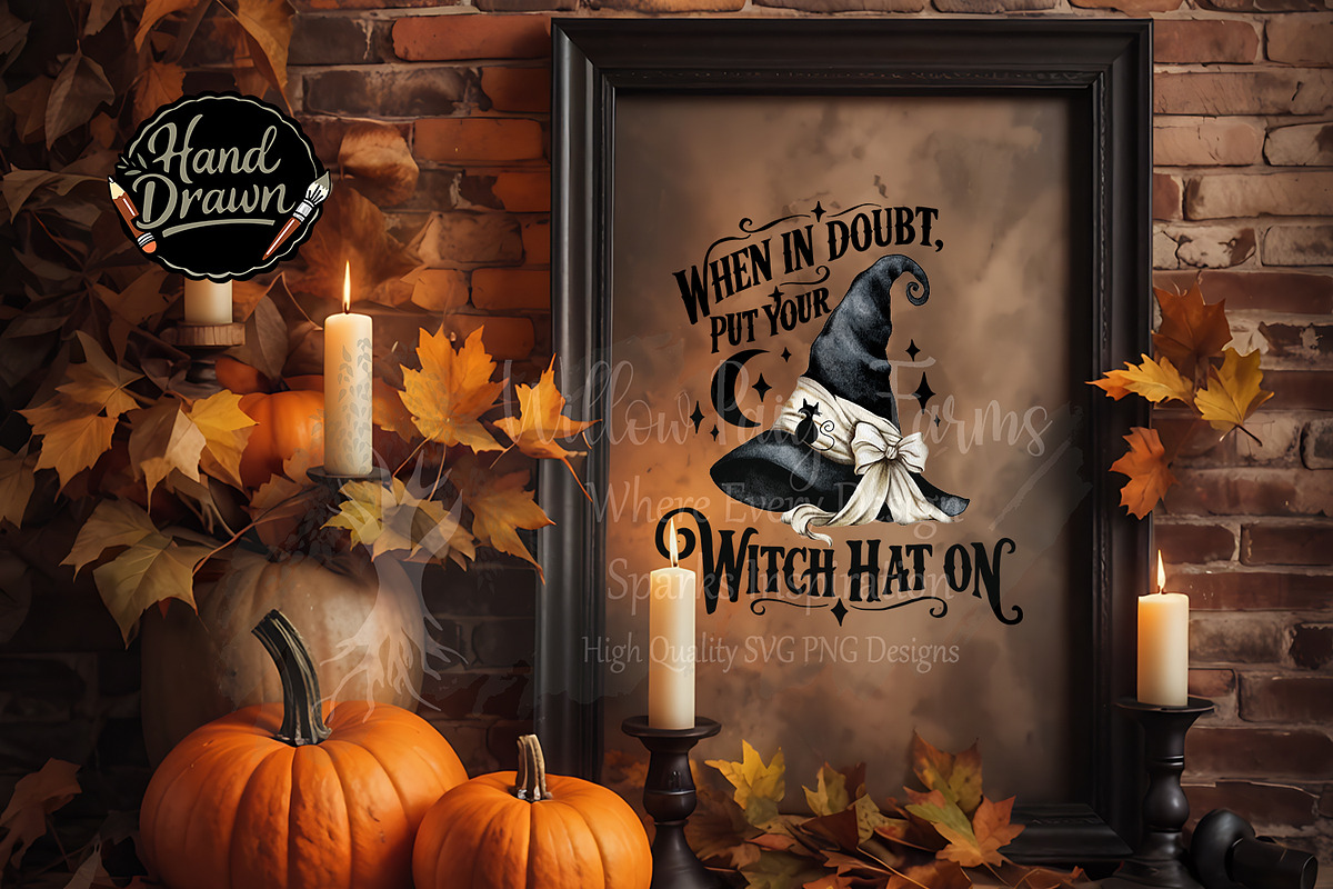 When in Doubt Put Your Witch Hat On, a Seasonal Illustration by Willow Paige Farms (Photo 9 of 11)