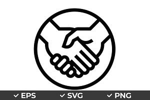 Handshake Partnership Vector Icon, an Object Graphic by Artonix