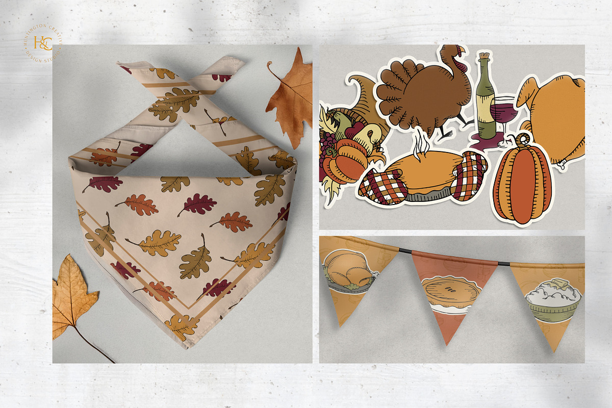 Hand Drawn Thanksgiving Images, a Seasonal Illustration by H&C Drawings & Designs (Photo 13 of 15)