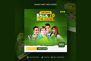Back to school social media post, a Social Media Template by Design Fly