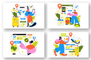 10 Online Ticket Travel Illustration, a Person Illustration by denayunebgt (Thumbnail 2 of 4)