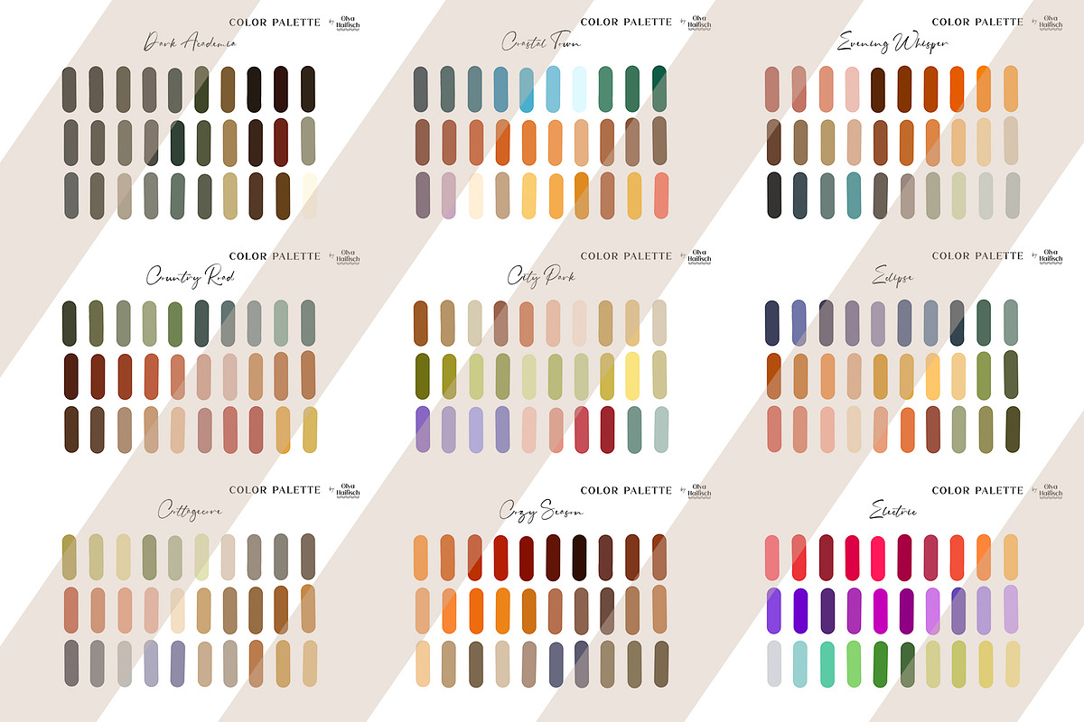 50 Procreate Color Palettes BUNDLE 2, a Palette Add-On by Olya Haifisch (Photo 4 of 8)