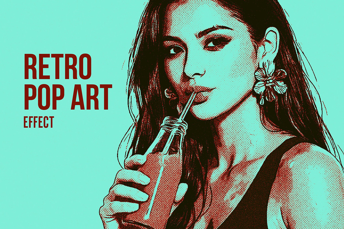 Comic Retro Pop Art Photo Effect, a Layer Style Add-On by studiogstock (Photo 1 of 2)