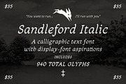 Sandleford Italic, a Serif Font by Simon Walker (Thumbnail 1 of 9)
