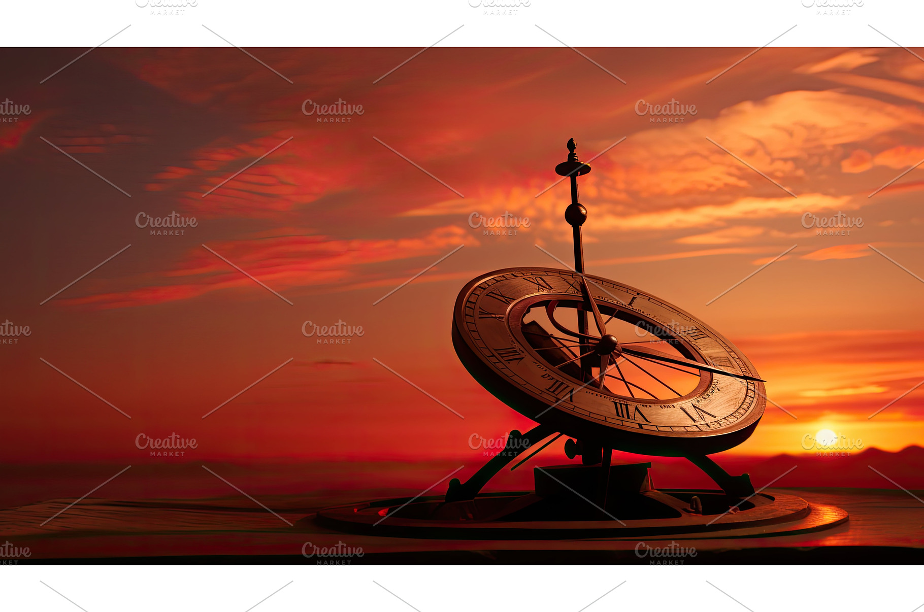 sky sun dial ai generated, a Nature Photo by pikepicture