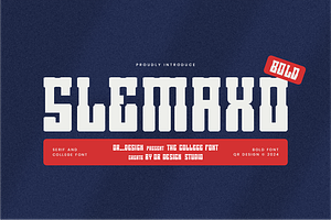 Slemaxo - Baseball & College Font, a Slab Serif Font by QR Design Studio