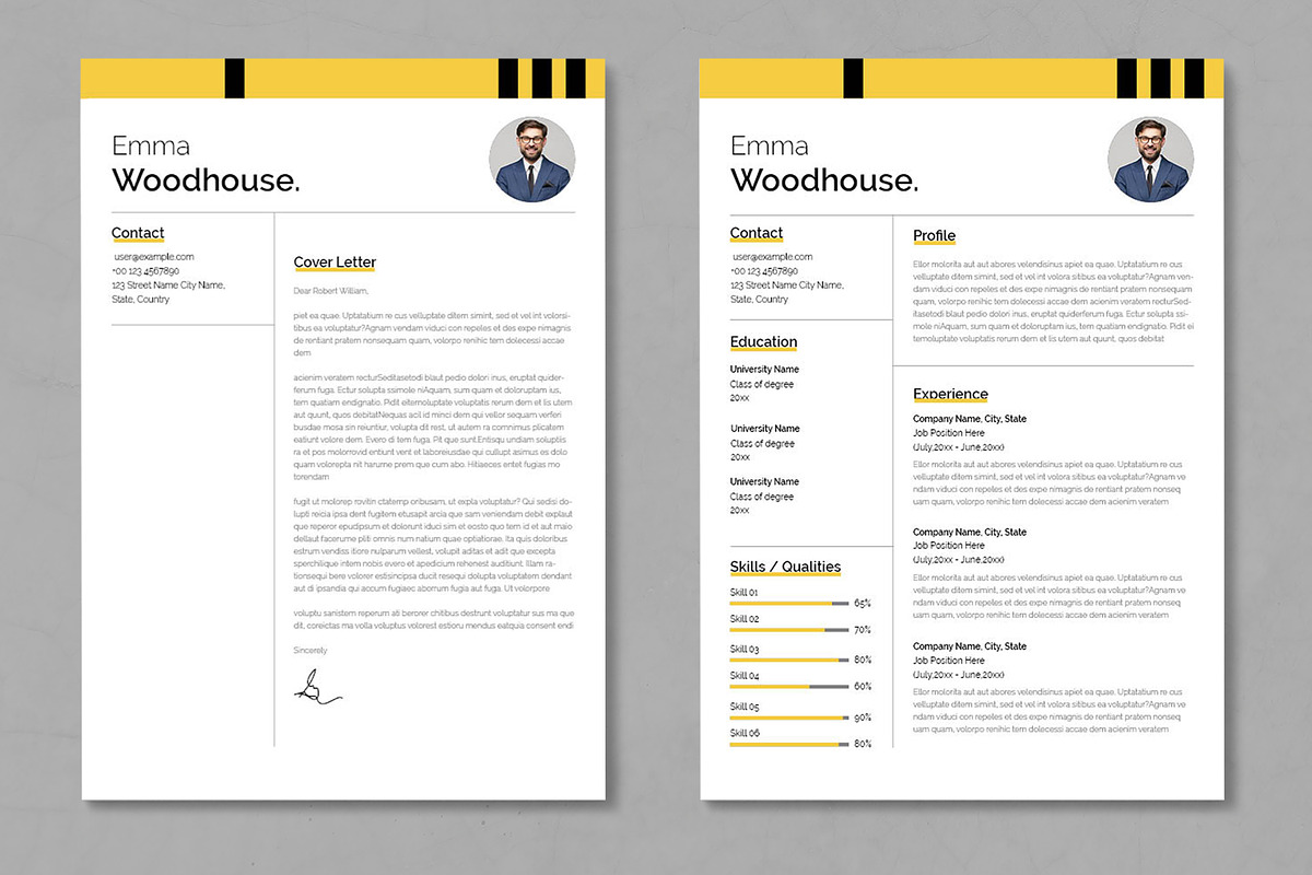 Minimalist Resume Template, a Resume Template by MightyDesign (Photo 3 of 6)