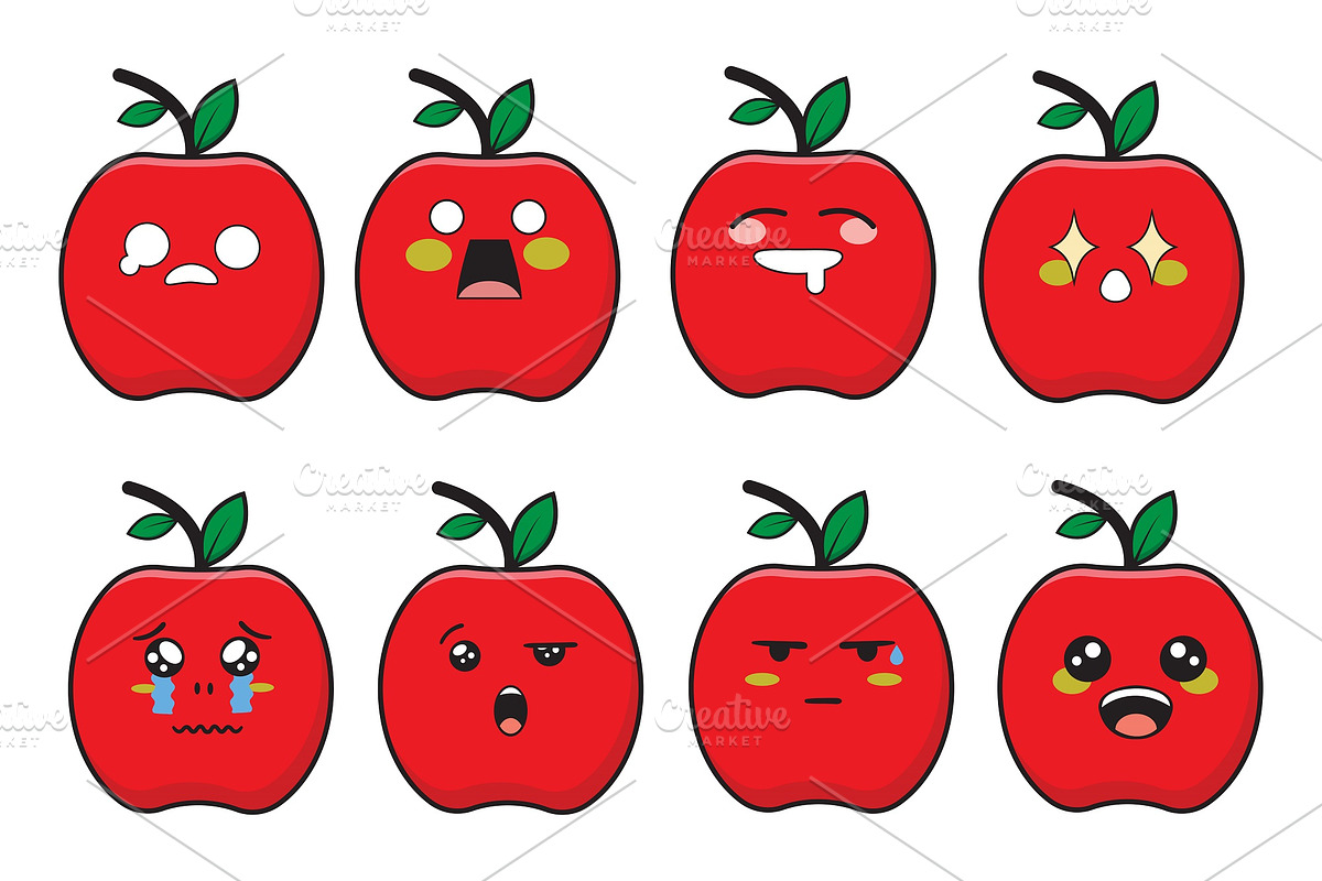 Apple Cute Icon Design, an Emoji Icon by Puteradesign (Photo 3 of 3)