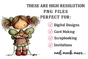 Christmas  Whimsical Fairy Clipart, an Illustration by OK Design (Thumbnail 5 of 6)