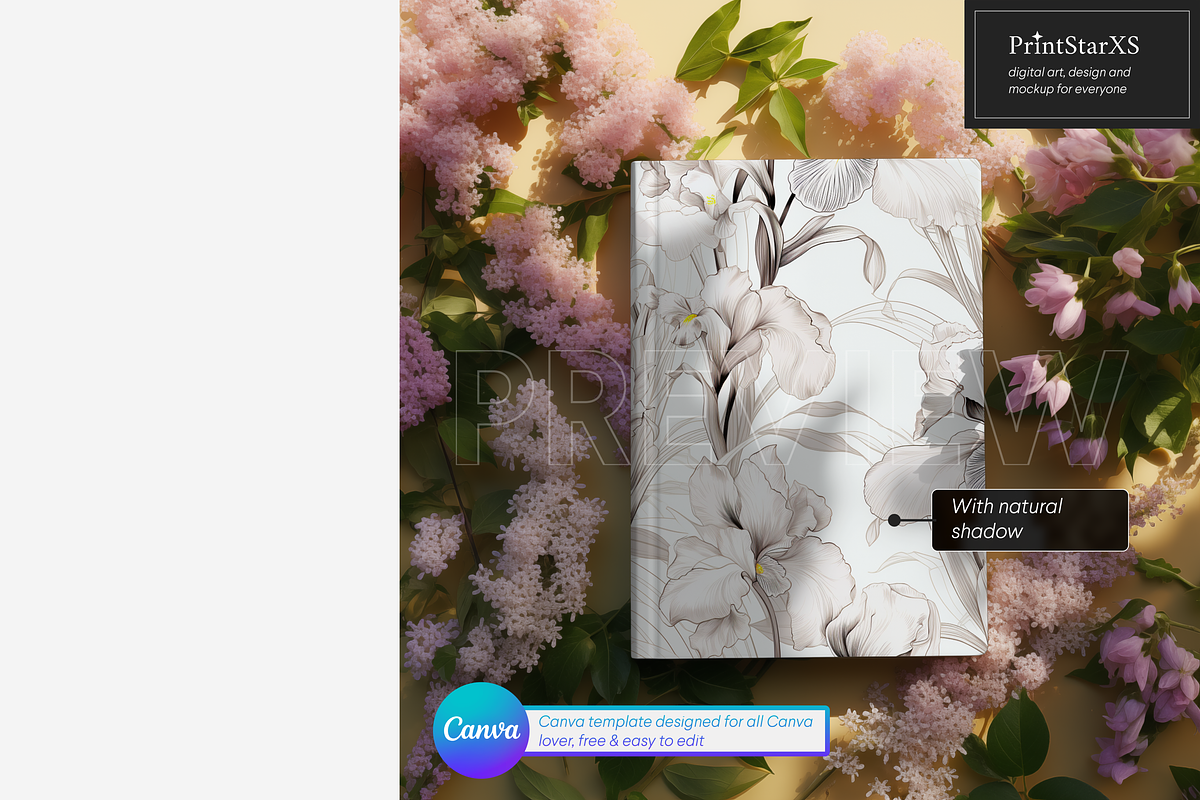 Hardcover KDP Notebook Mockup Bundle, a Books & Magazine Mockup by PrintStarXS (Photo 3 of 7)