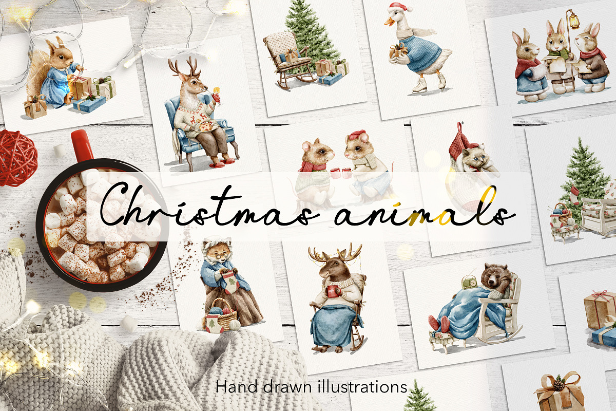 Christmas animals, an Animal Illustration by Mimomy (Photo 1 of 11)