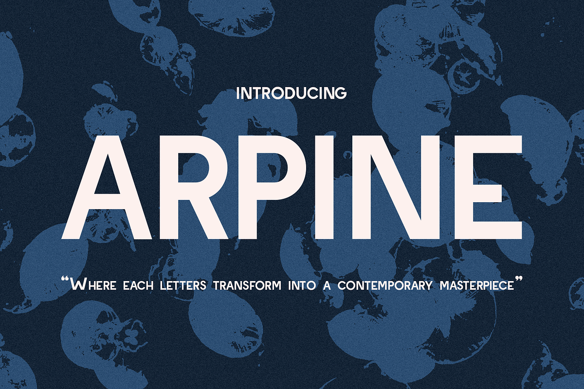 CF Arpine - Modern Display Sans, a Sans Serif Font by Indotype Foundry (Photo 1 of 10)
