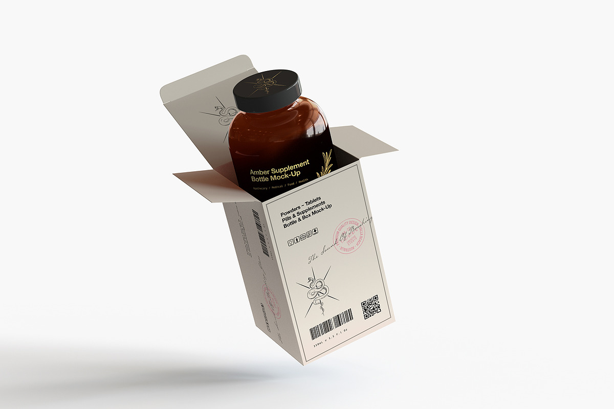Vitamins | Supplement Bottle Mock-Up, a Cups & Container Mockup by TSOBG (Photo 11 of 13)