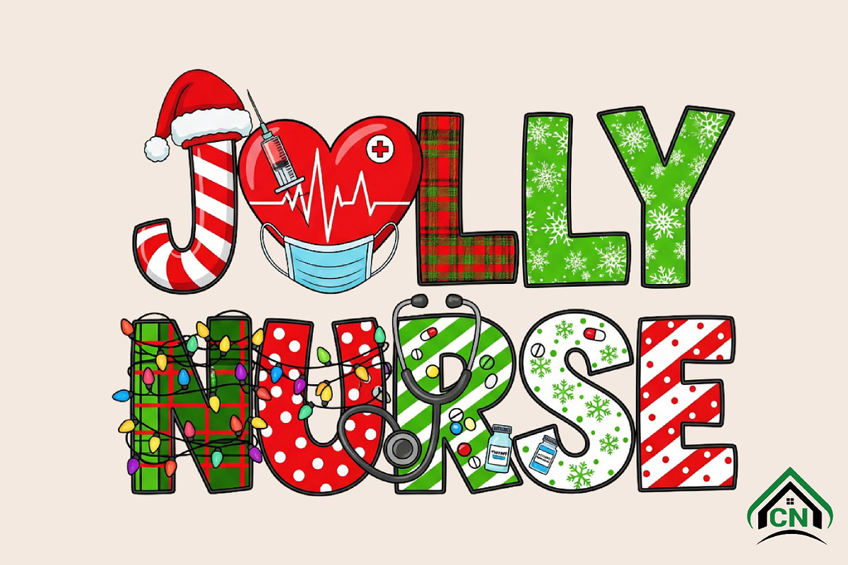 Christmas Jolly Nurse Png, an Illustration by Craft Nest (Photo 1 of 6)