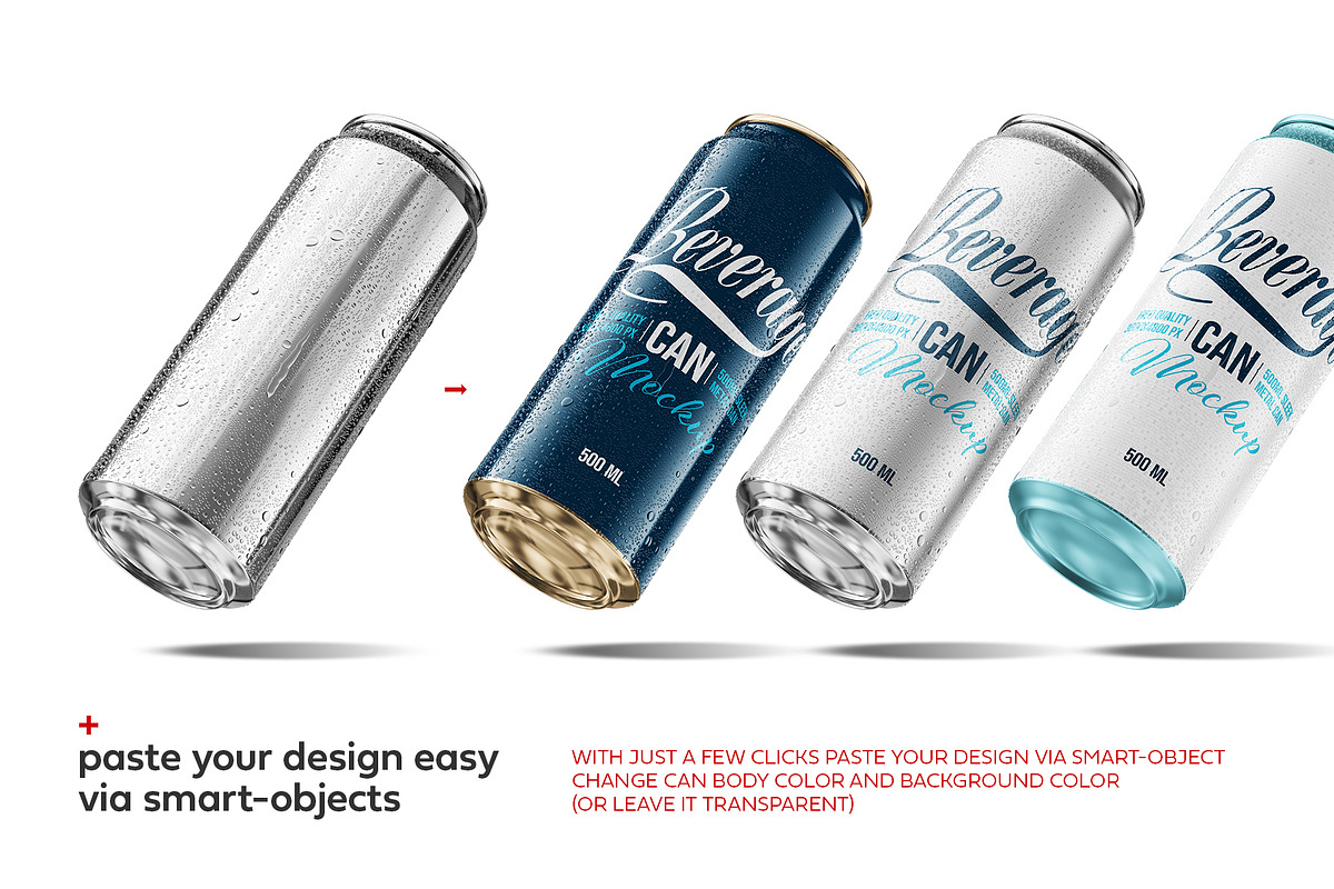 500ml Classic Can Mockup | ANIMATED, a Packaging Mockup by AY Mock-Ups (Photo 4 of 15)