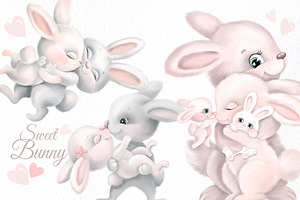 Cute Bunny in Love