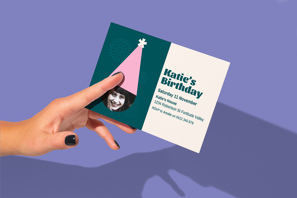Katie Birthday Invitation, an Invitation Template by Mountain Folk Creative (Photo 5 of 6)
