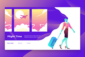 Flight Time - Banner & Landing Page