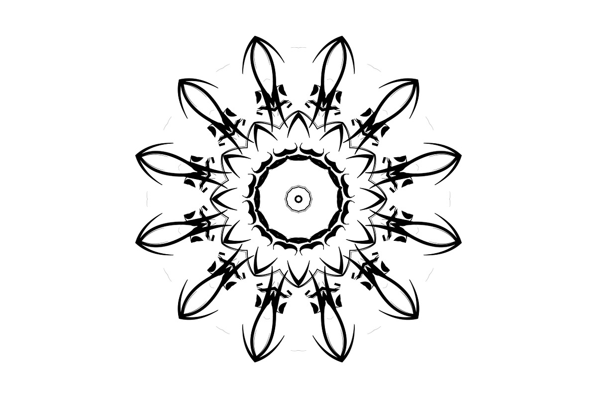 Modern Black and White Mandala Pack, a Decorative Illustration by NJ Himel (Photo 32 of 101)