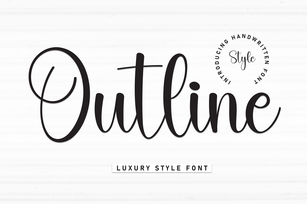 Outline | Script Font, a Handwritten Font by Scratchones