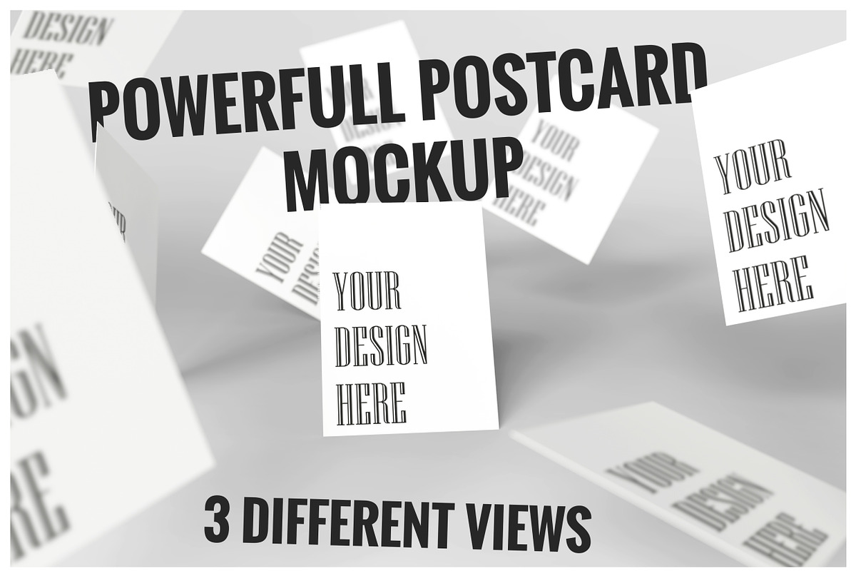 Powerful Postcard Mockup, a Print Template by manfredicalamai (Photo 1 of 4)