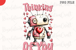 Funny Valentines Day Voodoo Doll Png, an Illustration by OK Design