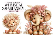 Safari Animal Clipart Bundle, a Seasonal Illustration by Daily.Designs (Thumbnail 1 of 5)