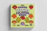 Kawaii Veggies Coloring Book 02, an Education Illustration by MEDZ (Thumbnail 1 of 3)
