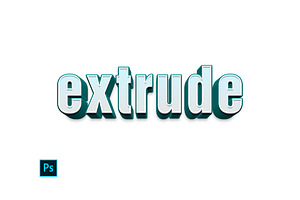 Extrude Text Effect & Layer Style