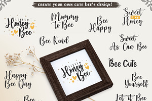 Cute Bees Clipart Set