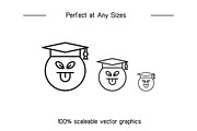 Student Line Emoticons Set, an Outline Icon by Designfour (Thumbnail 7 of 7)