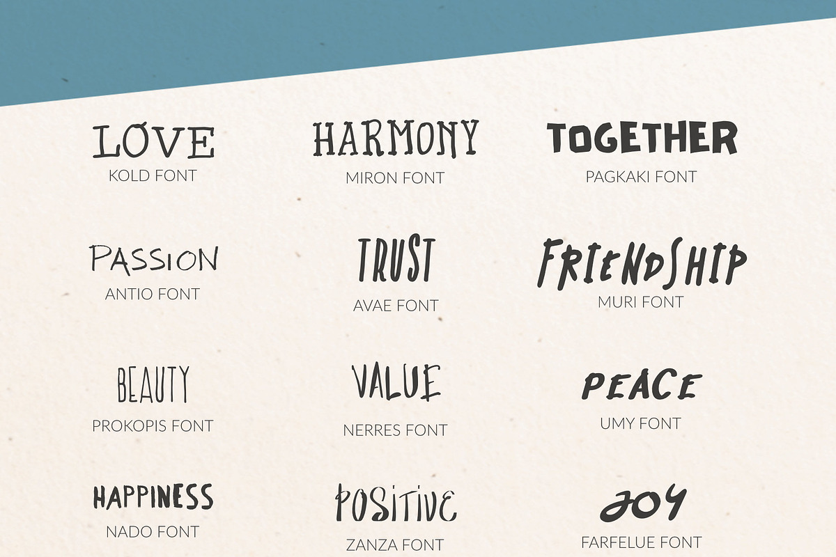 Handwritten Font Bundle Pack preview 2