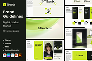 Tikorix. Brand guidelines template, a Branding & Logo Template by Brandarnia (Thumbnail 1 of 6)
