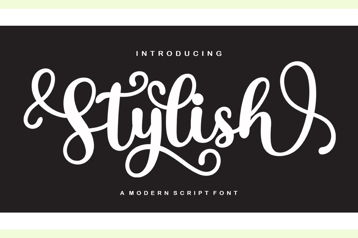 Stylish Script, a Script Font by Bosstype Studio (Photo 1 of 7)