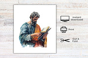 Watercolor Christian Figures Clipart, an Illustration by Canvas Craft (Thumbnail 7 of 7)