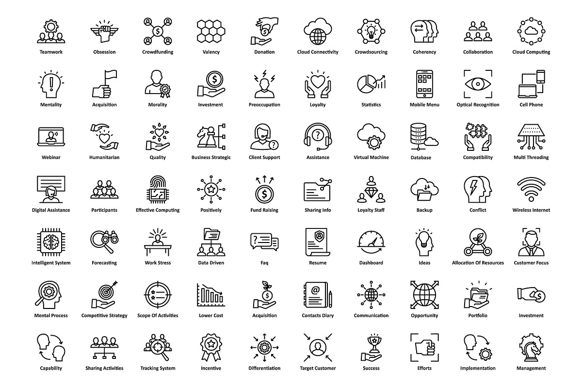 1275 Business Startup Line Icons, an Outline Icon by Vector Portal (Photo 11 of 20)