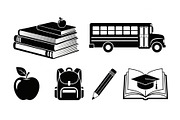 Back To School Silhouette Bundle, an Illustration by Designer_Momina (Thumbnail 48 of 51)