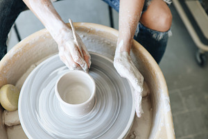 Ceramics workshop, a Background Photo by elinadjan