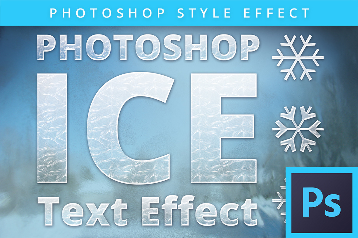 Frosted Glass Text Effect - PSD, a Layer Style Add-On by BootstrapCreative (Photo 1 of 2)
