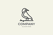 Minimal line art bird logo, a Branding & Logo Template by Medianeka (Thumbnail 1 of 3)