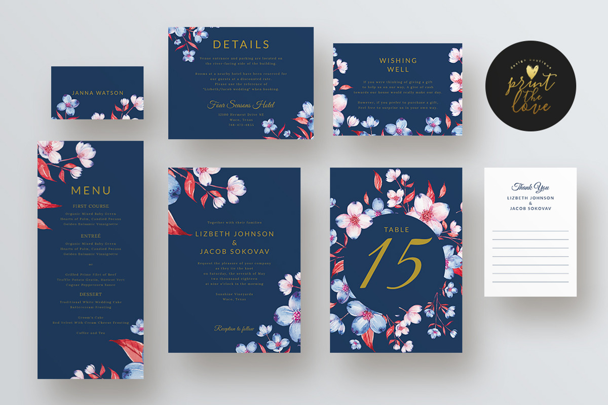 Wedding Invitation Suite - Lizbeth, an Invitation Template by Print The Love Boutique (Photo 5 of 6)