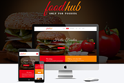 Foodhub - Responsive Restaurant PSD, a Landing Page Template by Pentaclay (Thumbnail 2 of 8)