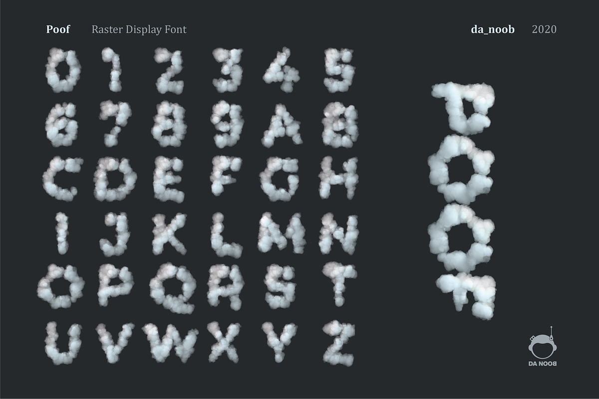 POOF - Raster sans serif type. preview 2