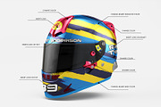 Helmet Mockup - 4 views, a Merchandise Mockup by Illusiongraphic (Thumbnail 2 of 18)