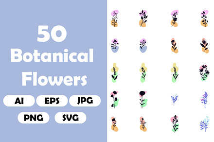 Botanical Flowers, an Icon by Empatsekawan